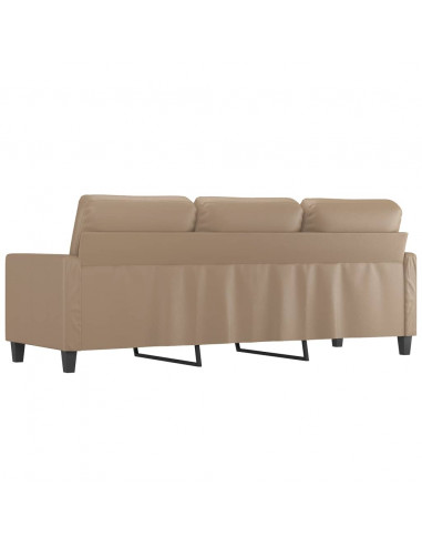 Divano a 3 Posti Cappuccino 180 cm in Similpelle