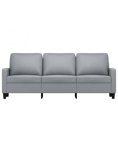 Divano a 3 Posti Grigio Chiaro 180 cm in Tessuto