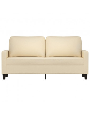 Divano a 2 Posti Crema 140 cm in Tessuto