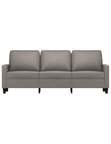 Divano a 3 Posti Tortora 180 cm in Tessuto