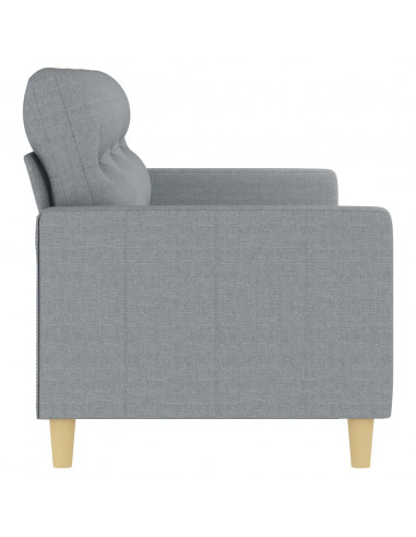 Divano a 3 Posti Grigio Chiaro 180 cm in Tessuto