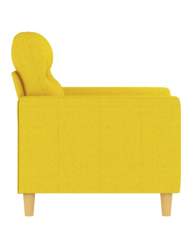 Poltrona Giallo Chiaro 60 cm in Tessuto
