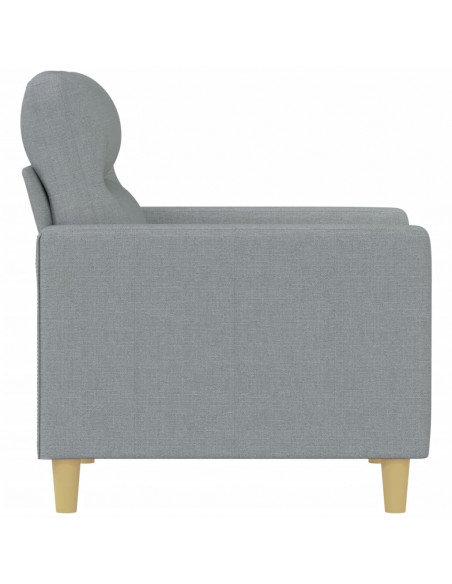 Poltrona Grigio Chiaro 60 cm in Tessuto
