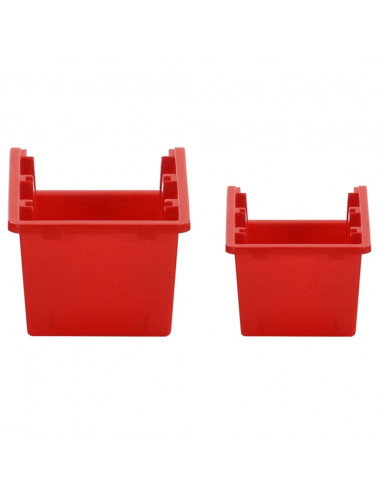 Set da Officina 30 pz Rosso e Nero 77x39 cm in Polipropilene