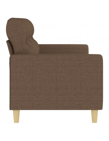 Divano a 3 Posti Marrone 180 cm in Tessuto