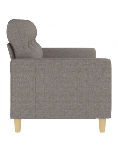 Divano a 3 Posti Tortora 180 cm in Tessuto