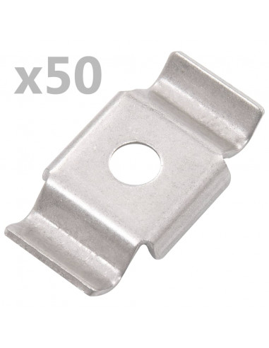 Clip a Farfalla per Recinzioni 50 pz in Inox