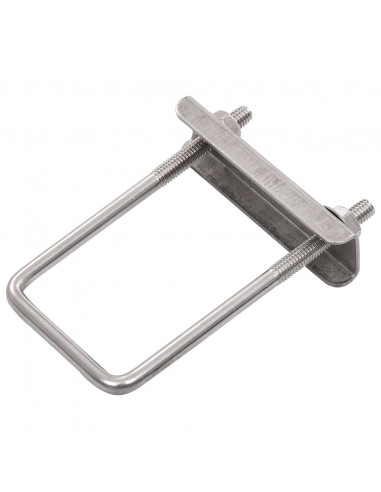 Connettori a U per Pali di Recinzione 60x40 mm 25 Set