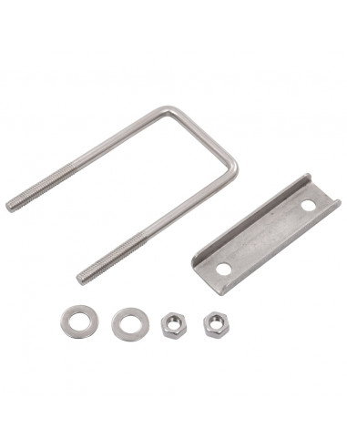 Connettori a U per Pali di Recinzione 60x40 mm 25 Set