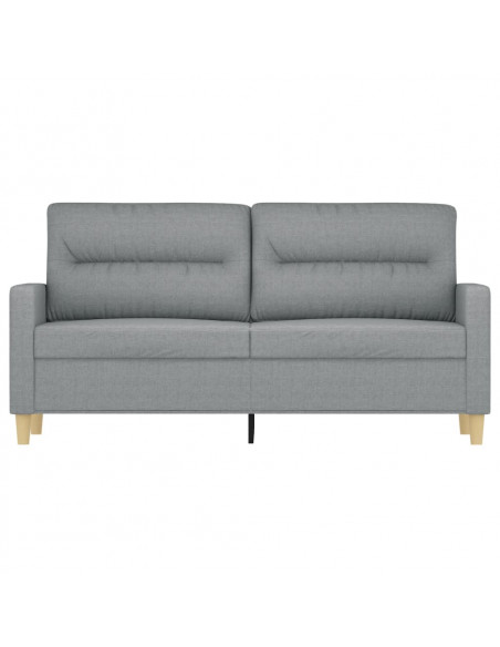 Divano a 2 Posti Grigio Chiaro 140 cm in Tessuto