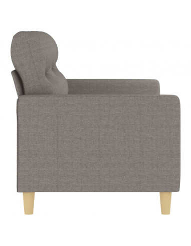 Divano a 2 Posti Tortora 140 cm in Tessuto