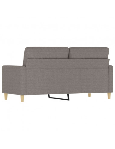 Divano a 2 Posti Tortora 140 cm in Tessuto