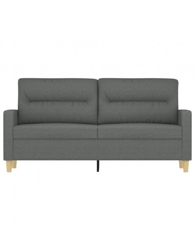 Divano a 2 Posti Grigio Scuro 140 cm in Tessuto