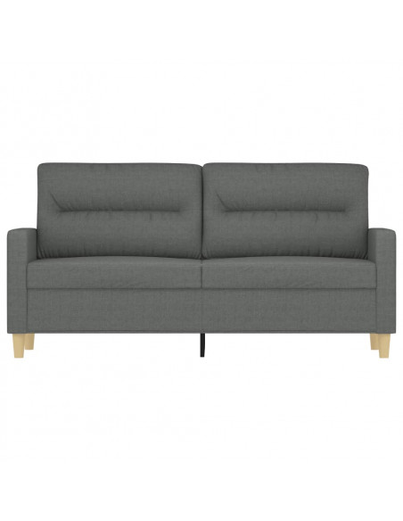 Divano a 2 Posti Grigio Scuro 140 cm in Tessuto