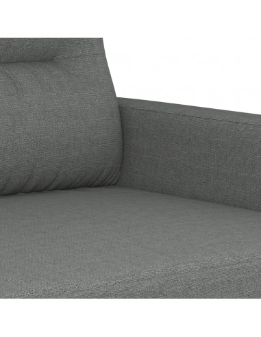 Divano a 2 Posti Grigio Scuro 140 cm in Tessuto