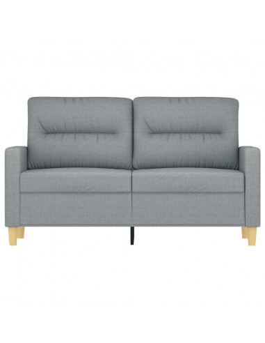 Divano a 2 Posti Grigio Chiaro 120 cm in Tessuto