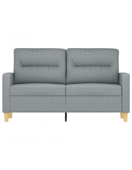 Divano a 2 Posti Grigio Chiaro 120 cm in Tessuto