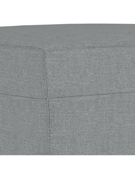 Set Divani 4 pz con Cuscini Grigio Chiaro in Tessuto