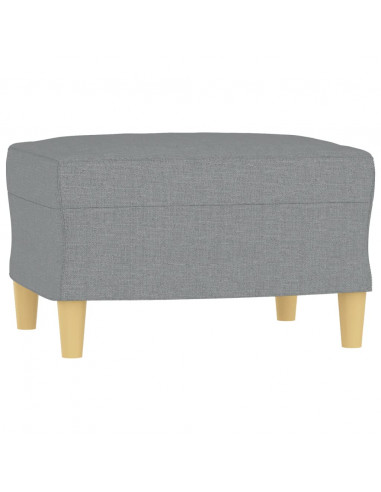 Set Divani 3 pz con Cuscini Grigio Chiaro in Tessuto