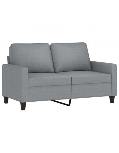 Divano a 2 Posti Grigio Chiaro 120 cm in Tessuto