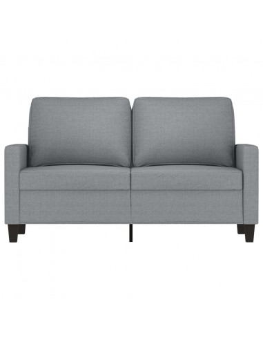 Divano a 2 Posti Grigio Chiaro 120 cm in Tessuto