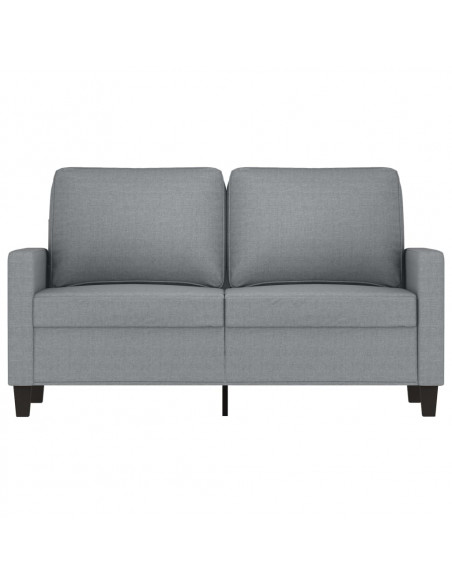 Divano a 2 Posti Grigio Chiaro 120 cm in Tessuto