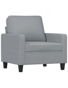 Poltrona Grigio Chiaro 60 cm in Tessuto 2