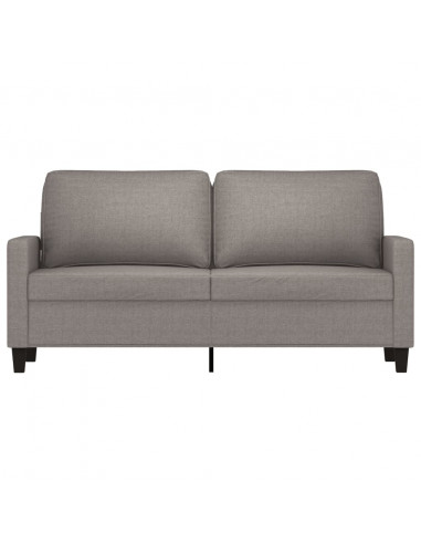 Divano a 2 Posti Tortora 140 cm in Tessuto