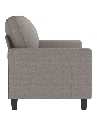 Divano a 2 Posti Tortora 140 cm in Tessuto