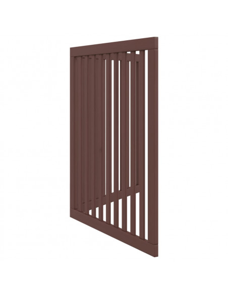 Cancello Cani Pieghevole 2 Pannelli Marrone 160cm Legno Pioppo
