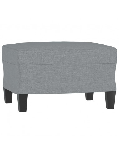 Set di Divani 3 pz con Cuscini Grigio Chiaro in Tessuto