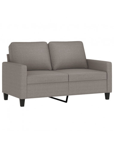 Set di Divani 2 pz con Cuscini Tortora in Tessuto