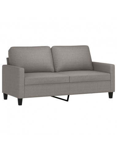 Set di Divani 2 pz con Cuscini Tortora in Tessuto