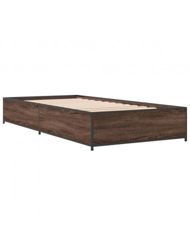 Giroletto Rovere Marrone 90x200 cm Legno Multistrato e Metallo