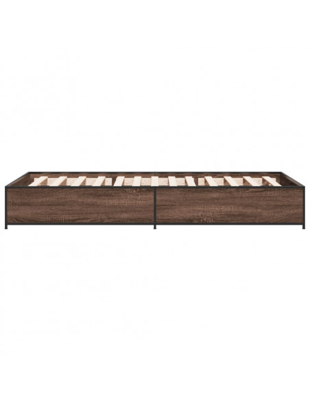 Giroletto Rovere Marrone 90x200 cm Legno Multistrato e Metallo