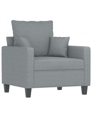 Poltrona Grigio Chiaro 60 cm in Tessuto