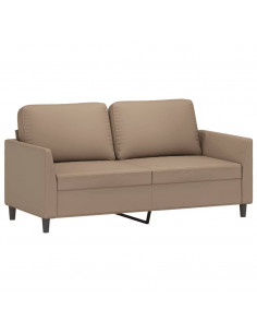 Divano a 2 Posti Cappuccino 140 cm in Similpelle 2