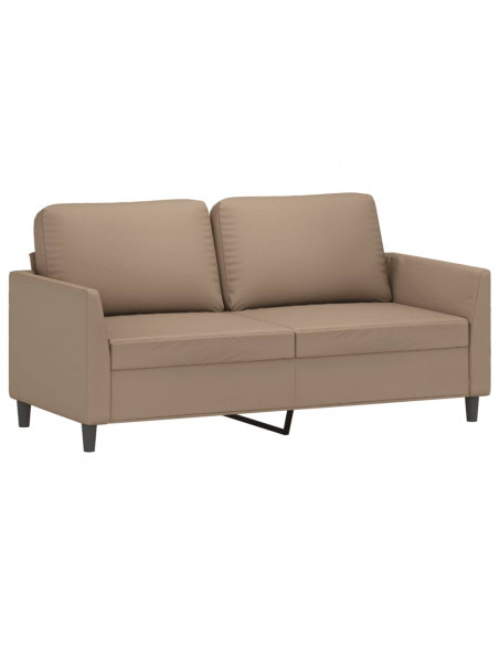 Divano a 2 Posti Cappuccino 140 cm in Similpelle
