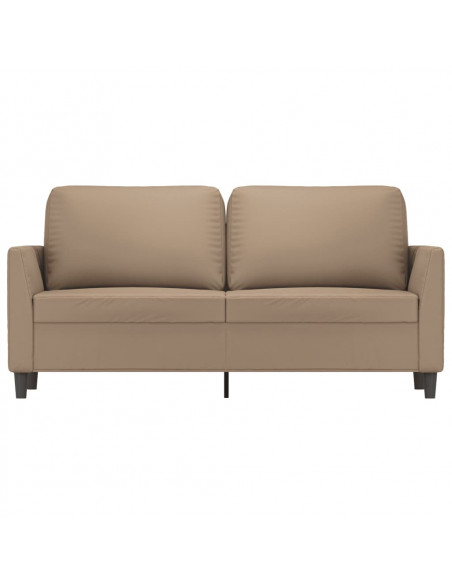 Divano a 2 Posti Cappuccino 140 cm in Similpelle