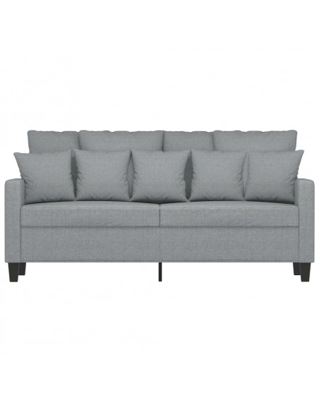 Divano a 2 Posti Grigio Chiaro 140 cm in Tessuto