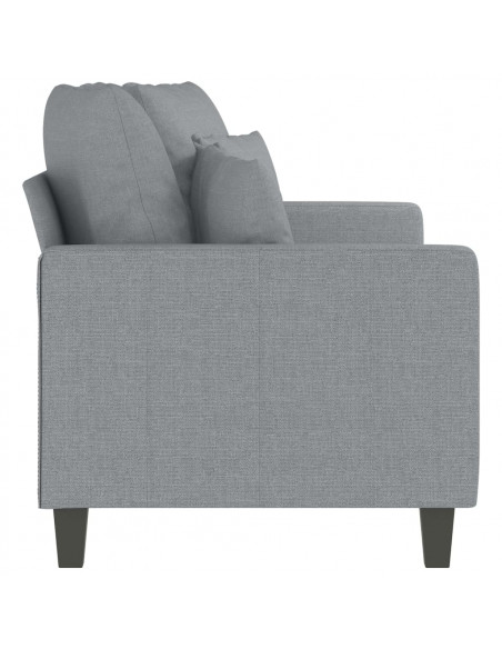 Divano a 2 Posti Grigio Chiaro 140 cm in Tessuto
