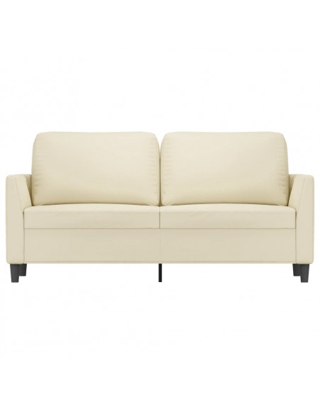 Divano a 2 Posti Crema 140 cm in Similpelle