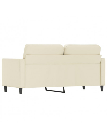 Divano a 2 Posti Crema 140 cm in Similpelle