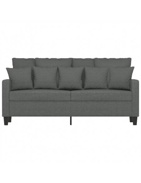 Divano a 2 Posti Grigio Scuro 140 cm in Tessuto