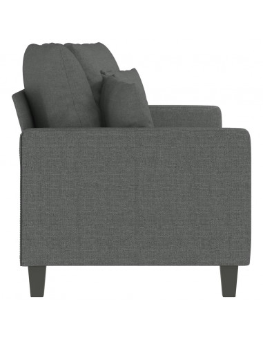 Divano a 2 Posti Grigio Scuro 140 cm in Tessuto