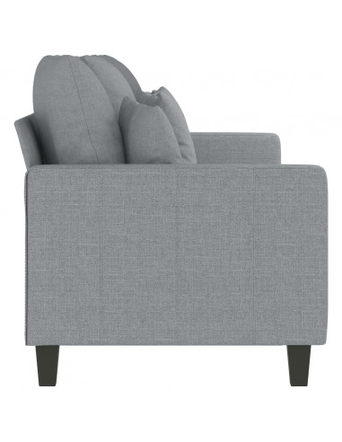 Divano a 3 Posti Grigio Chiaro 180 cm in Tessuto