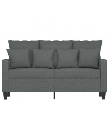 Divano a 2 Posti Grigio Scuro 120 cm in Tessuto