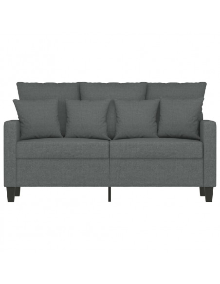 Divano a 2 Posti Grigio Scuro 120 cm in Tessuto