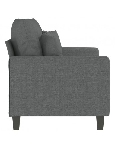 Divano a 2 Posti Grigio Scuro 120 cm in Tessuto