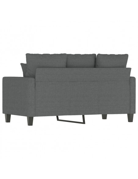 Divano a 2 Posti Grigio Scuro 120 cm in Tessuto